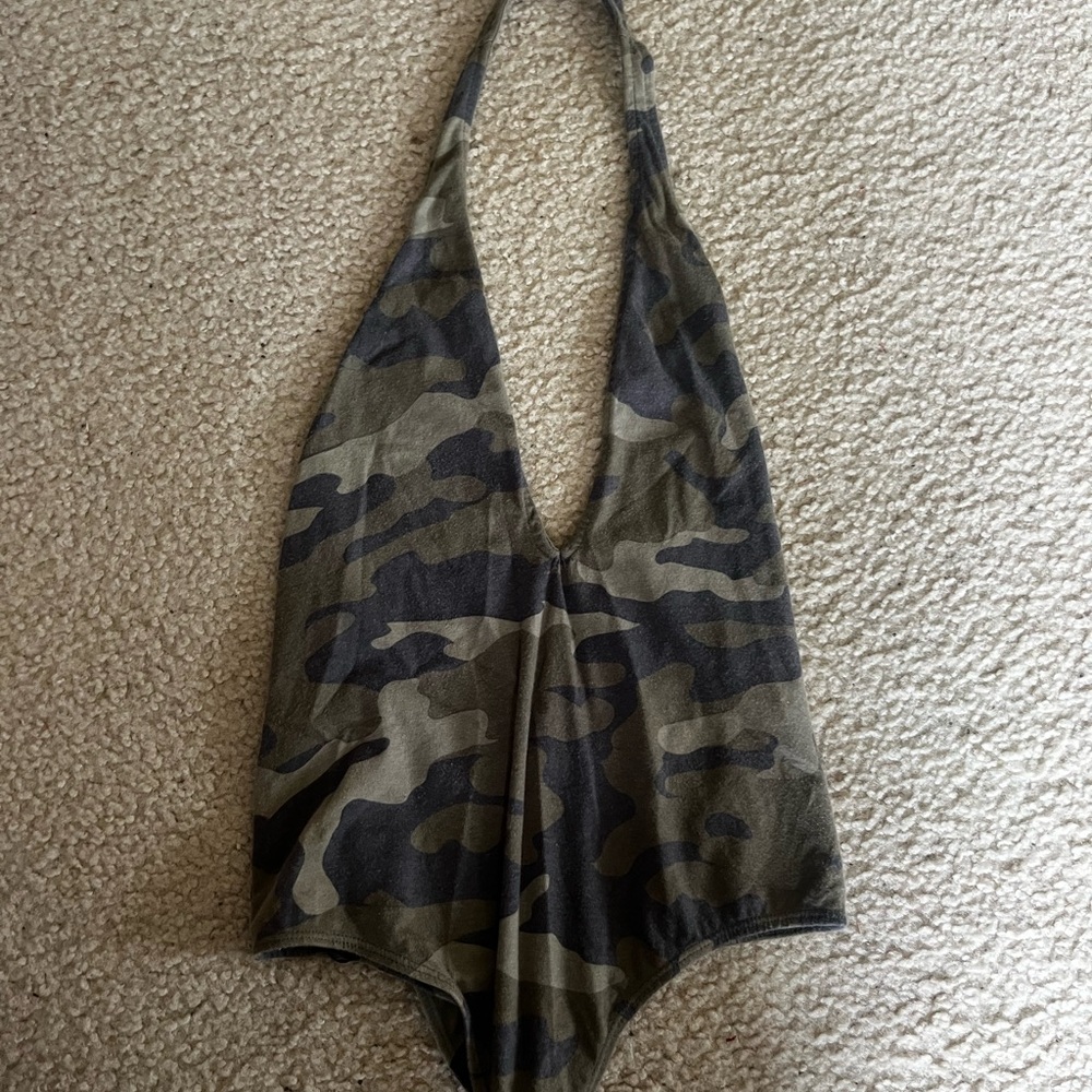 Express Camouflage Halter Tank Top